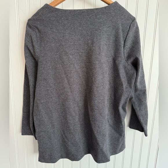 J. Jill Long Sleeve Cotton Shirt Size XS. Black and White Checkered - Picture 5 of 5